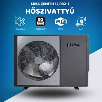 Lima Zenith 12 R32 -1 fázisú - 12 kW Monoblokkos Hőszivattyú 