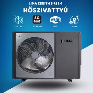Lima Zenith 6 R32 -1 fázisú-  6 kW Monoblokkos hőszivattyú 