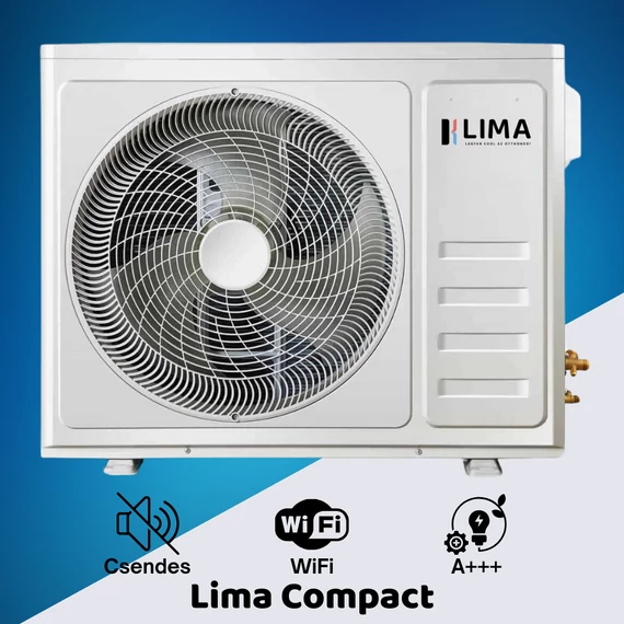 Lima Compact 2,6 kW (9000 BTU) Inverteres Split Klíma – WiFi, A++/A+ – Csendes működés