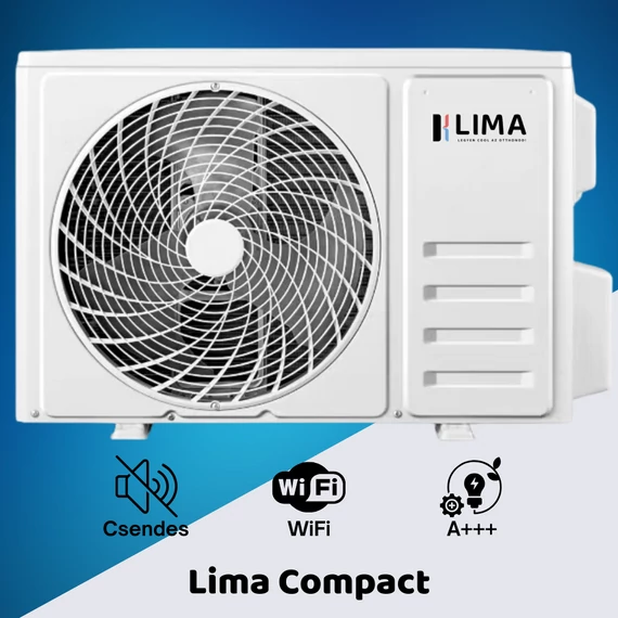 Lima Compact 2,6 kW (9000 BTU) Inverteres Split Klíma – WiFi, A++/A+ – Csendes működés