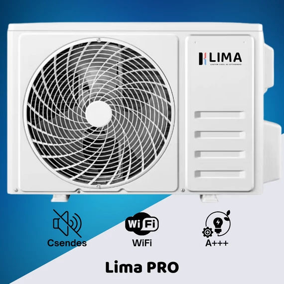 Lima Pro 3,4 kW (12000 BTU) Inverteres Split Klíma – WiFi, A++/A+ – Közepes helyiségekhez