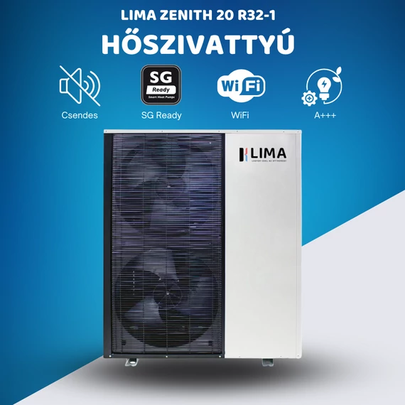 Zenith 20 R32 - 1 fázis - 20 kW Monoblokkos Hőszivattyú 
