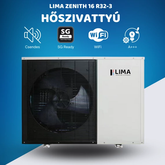 Lima Zenith 16 R32 - 3 fázisú Monoblokkos hőszivattyú 16 kW