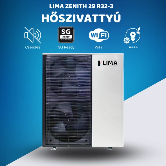 Lima Zenith 29 R32 - 3 fázisú Monoblokkos hőszivattyú 29 kW